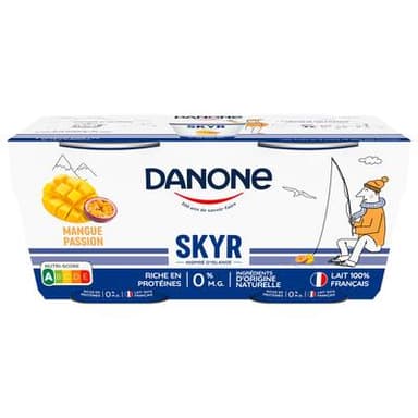 Les Danone Du Monde Skyr mangue passion 0%mg, 2x140g