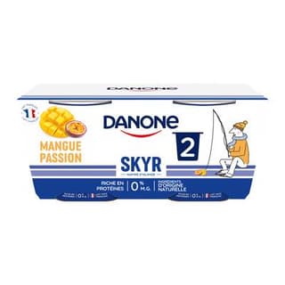 Les Danone Du Monde Skyr mangue passion 0%mg, 2x140g
