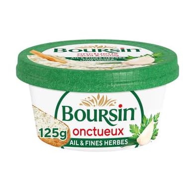 Boursin Boursin Onctueux Ail et Fines Herbes, 125g