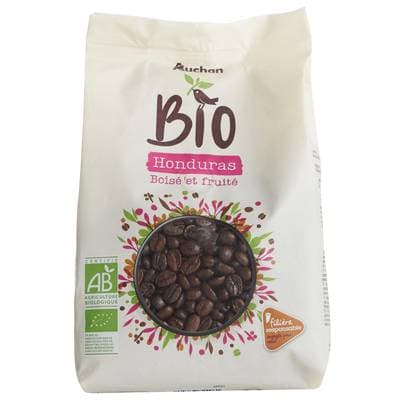 Auchan BIO Café en grain Bio Honduras, 500g
