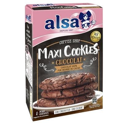 Alsa Preparation à maxi cookie chocolat au pépite de chocolat, 350g