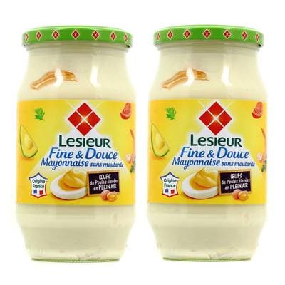 Lesieur Mayonnaise Fine et douce, Lot de 2x475g