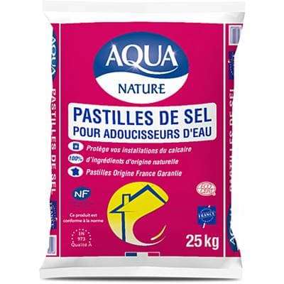 Aqua Pastilles de sel pour adoucisseur d'eau, 25kg