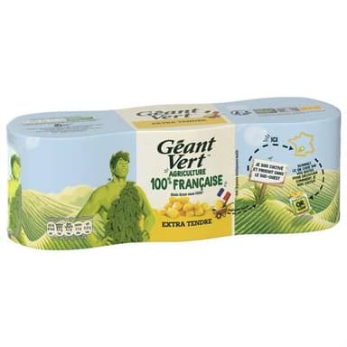 Géant Vert Maïs extra tendre, 3x140g