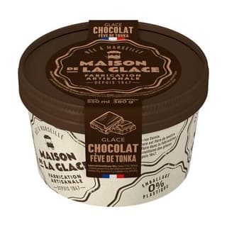 Maison de la Glace Glace artisanale Chocolat Fève de Tonka, 380g