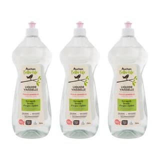 Auchan Better Life Liquide vaisselle peaux sensibles, Lot de 3x750ml