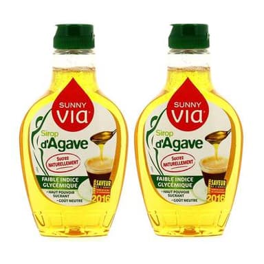 Sunny Via Sirop d'agave, Lot de 2x350g
