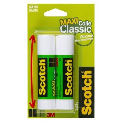 Scotch Colle classic 21g sans solvant, 2 bâtons