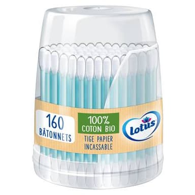 Lotus Coton-tiges, 160 bâtonnets