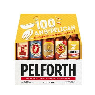 Pelforth Bière blonde 5.8°, 6x25cl