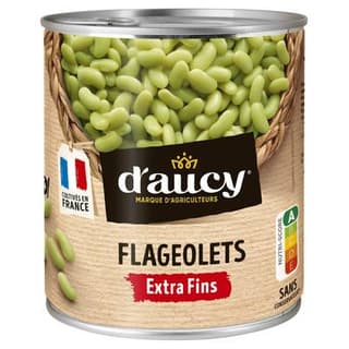 D'aucy Flageolets extra fins en conserve, 530g
