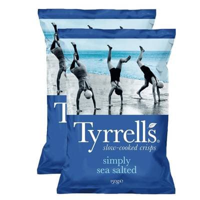 Tyrrell's Chips Nature finement salées, Lot de 2x150g