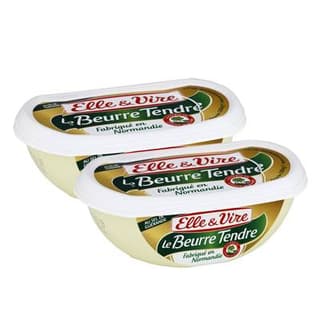 Elle&Vire Beurrier tendre 1/2sel, Lot de 2x250g