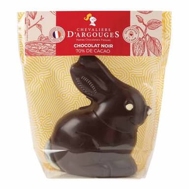 Les Chevaliers d'Argouges Moulage Lapin Chocolat au Noir, 115g
