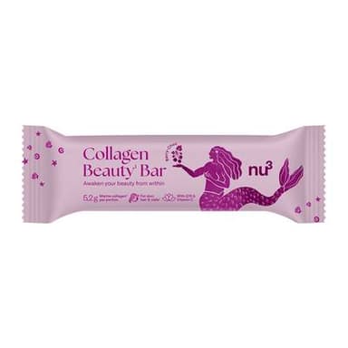 NU3 Barre Beauté au Collagène - Beauty Bar Collagène Baies Choco, 40g