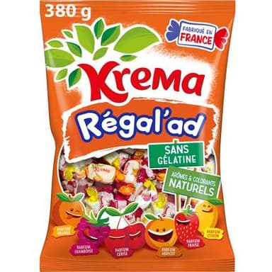 Krema Bonbons Régal'ad aux fruits, 360g