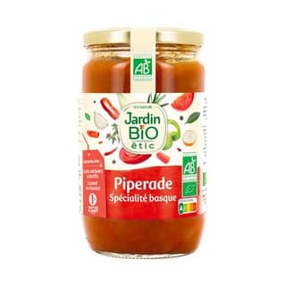 Jardin Bio Etic Piperade spécialité basque bio en bocal, 650g