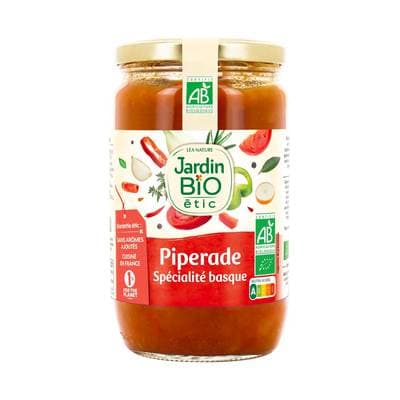 Jardin Bio Etic Piperade spécialité basque bio en bocal, 650g
