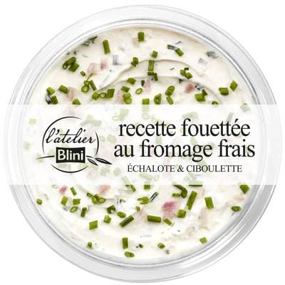 Atelier Blini Recette Fouétée au Fromage Frais Echalote et Ciboulette à Tartiner, 140g