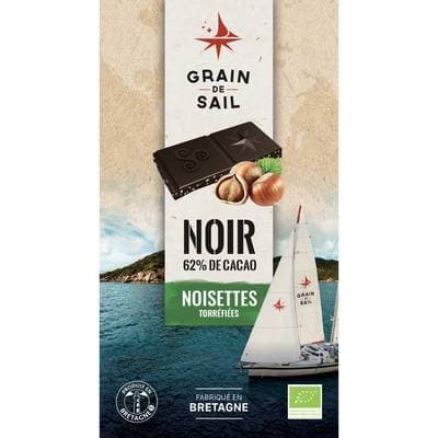Grain de Sail Tablette de Chocolat Noir Noisette Bio, 100g