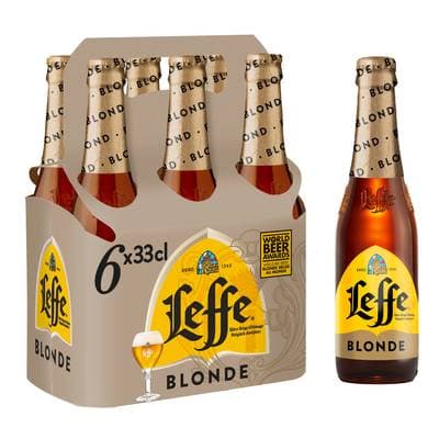 Leffe Bière blonde d'Abbaye 6.6°, 6x33cl