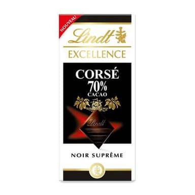 Lindt Chocolat Excellence Noir corsé 70%, 100g