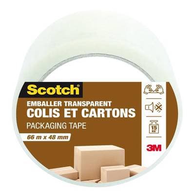Scotch Ruban adhésif d'emballage transparent, Dimensions  66m x 48mm