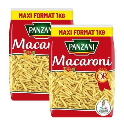 Panzani Pâtes Macaroni, Lot de 2x1kg