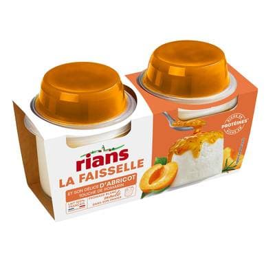 Rians Faisselle et coulis d'abricot, 240g