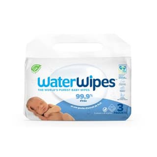 Waterwipes Lingettes humides nettoyantes bébé, 3 x 48 lingettes