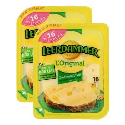 Leerdammer Leerdammer Tranches 400g, Lot de 2x16 tranches