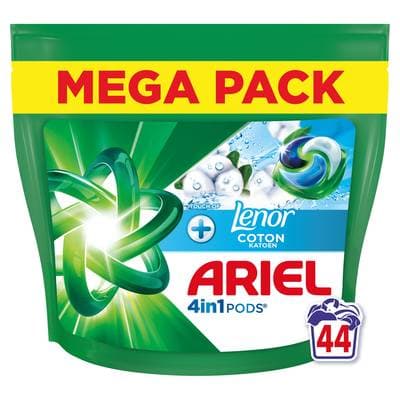 Ariel Capsules Lessive 4in1 Pods Touch Of Lenor Coton, 44 capsules