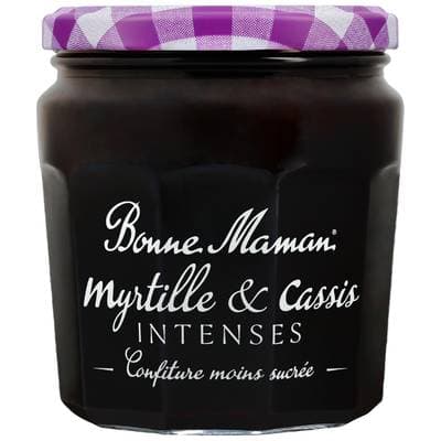 Bonne Maman Confiture intense myrtille cassis, 335g