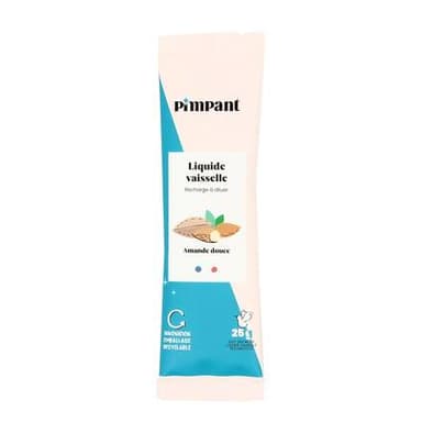 Pimpant Liquide vaisselle Amande Douce Recharge, 1 recharge