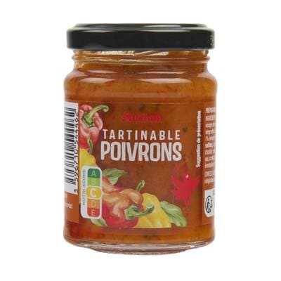 Auchan Tartinable Poivrons en bocal, 90g