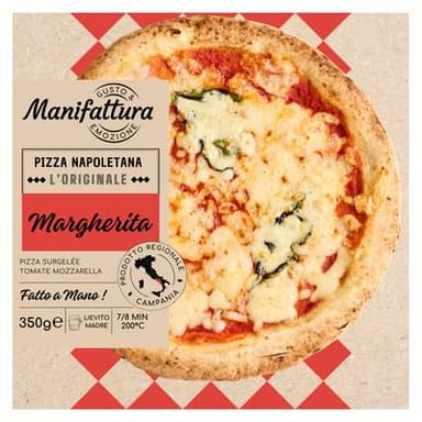 MANIFATTURA Pizza margherita mozzarella et sauce tomate, 350g