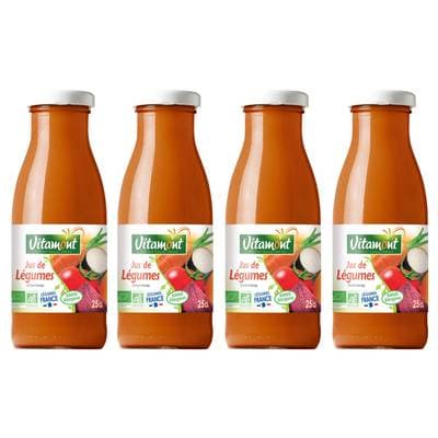 Vitamont Mini cocktail de légumes Bio, Lot de 4x25cl