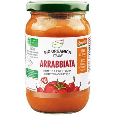 Bio Organica Italia Sauce tomate arrabbiata Piment bio Demeter, 345g