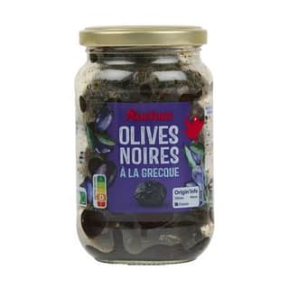 Auchan Olives noires à la grecque en boca, 235g