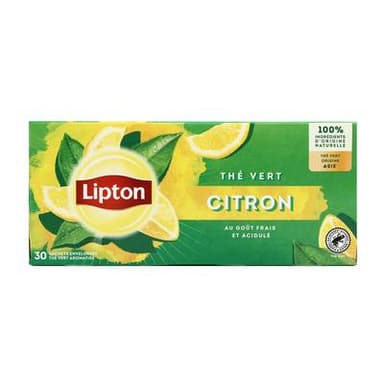 Lipton Thé vert d'Asie au citron, 30 sachets