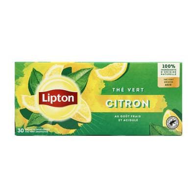 Lipton Thé vert d'Asie au citron, 30 sachets