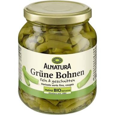 Alnatura Haricots Verts Fins Coupés Bio, 185g