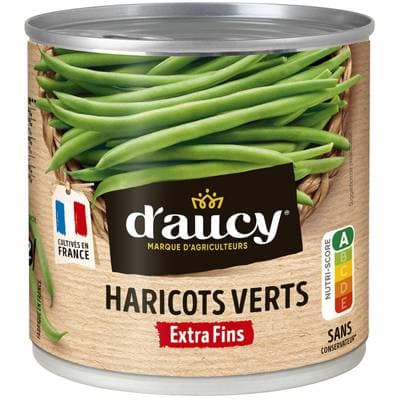 D'aucy Haricots verts extra fins, 220g