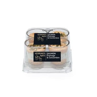 Guyader Verrines Saumon Fromage, 4x40g