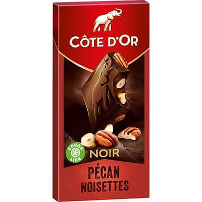 Côte d'Or Tablette Chocolat Noir Pécan et Noisette, 180g