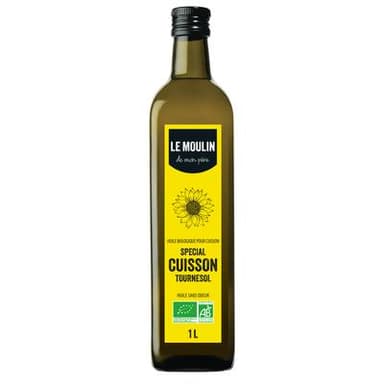 Le Moulin De Mon Père Huile de tournesol bio spéciale cuisson, 1L
