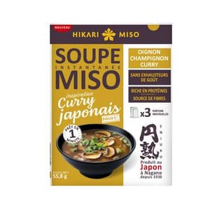 Hikari Miso Soupe Miso Inspiration Curry Japonais Doux Instantanée en sachet individuel, 3x18,6g