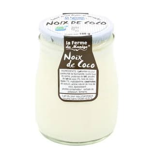 La Ferme du manège Yaourt Noix de coco au lait entier, 180g