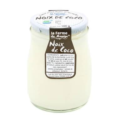 La Ferme du manège Yaourt Noix de coco au lait entier, 180g