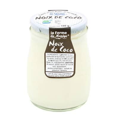 La Ferme du manège Yaourt Noix de coco au lait entier, 180g
